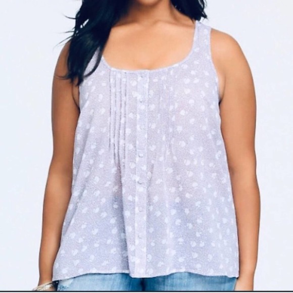torrid Tops - Torrid Light Blue Floral Top size 0